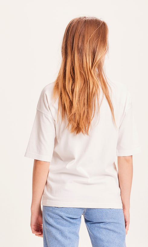 KnowledgeCotton Apparel - Nuance by nature T-shirt - Buttercream